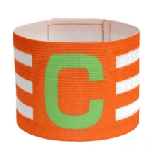 1Pc Football Armband, Three-Stripe Letter C Football Captain Armband, Elastic And Wear-Resistant - Adjustable Arm Strap - Sports Training Armband, Exclusive For Football Captains In Matches And Training - Three Striped C-shaped Armband - View 8