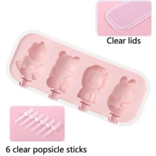 1pc Silicone Pudding/Ice Cream Mold - Cartoon Shaped (Animals, Fruits) Home Ice Cream Maker, Lightweight & Easy To Use, Essential For Summer - Multicolor - View 15