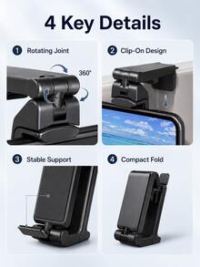 This Foldable Gym Phone Mount Features 360-Degree Rotation And A Non-Slip Design, Making It An Essential Accessory For Fitness Enthusiasts, Students Heading Back To School, And Air Travelers. - Multicolor - View 11