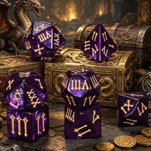 HAOMEJA 7pcs Acrylic Polyhedral Dice/ RPG Tabletop Role Playing Games/ Easter/ Halloween/ Christmas Gift - Multicolor - View 6