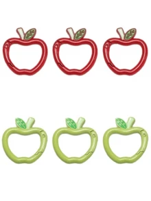 6pcs Cute Apple Shaped Keychain Clips, Suitable For Keychains, Water Bottle Lanyards, Dog Leashes, Bag Clasp Decorative Accessories - Multicolor - View 7