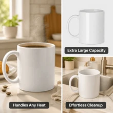 Taza de cerámica con estampado de libros y café. Taza minimalista y estética para leer o para la oficina. Taza original, perfecta como regalo de cumpleaños asequible. - Rosa - Ver 4