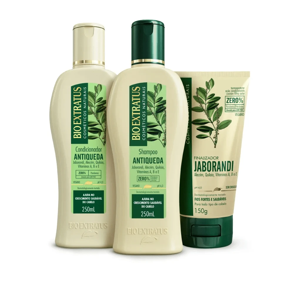 Kit Bio Extratus Jaborandi Antiqueda 250mL Sh + Cond + Finalizador - Shampoo + Condicionador - Visão 1