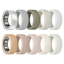 Bộ 10 vỏ bọc nhẫn tương thích với Oura Ring Gen 4, Oura Ring Gen 3, Oura Ring/Galaxy Ring, ốp bảo vệ nhẫn chống trầy xước bằng silicone co giãn cho nam và nữ - Xem 7