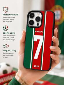 1 Piece Soft TPU Phone Case With Soccer Ball Design, Compatible With IPhone 17/16 Pro Max/15 Plus/14 Pro, Protective Cover With CR Training Print, Shockproof, With Precise Cutouts - Negro 6 - View 7