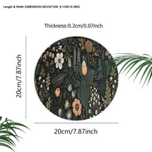 1件裝波西米亞花卉大尺寸電競滑鼠墊 35.4x15.7英吋 辦公桌墊 縫邊防滑橡膠底 滑鼠墊 居家辦公配件 送給女性朋友的禮物 - 長方形 - 查看 8