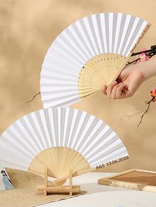 1/10/30/60/100/120pcs Customized Laser Engraved Personalized Hand Fans, Wedding Guest Favors, Bridal Shower Gifts - Multicolor - View 8