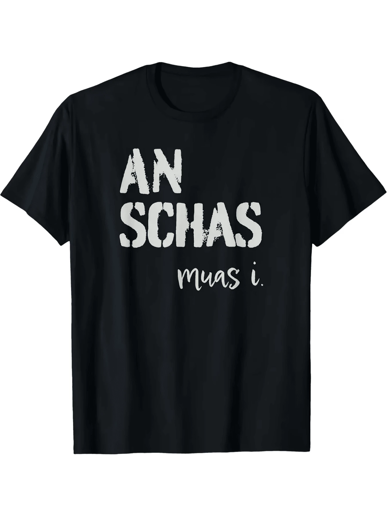 Texto grande que expresa energía positiva y confianza con frase motivadora en tipografía artística camiseta de hombre casual moderna cómoda para diario - Negro - Ver 1
