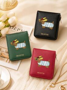 Dompet Koin Resleting Baru, Dompet Wanita Kompak Pendek Minimalis Niche Kelas Atas dengan Tempat Kartu Multifungsi - MultiWarna - View 2