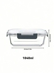 3個/1個玻璃廚房儲物容器，氣密食品保存盒，配有易開/關可堆疊蓋子，適用於廚房和儲藏室儲存，密封玻璃便當盒，冰箱保鮮盒，微波爐、烤箱、冰箱和洗碗機適用 - 黑色 - 查看 9