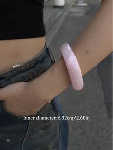1PC European And American Style New Asymmetrical Acrylic Minimalist Exquisite Women's Luxury Niche Design High-End Exaggerated Fashion Boutique Bangle For Graduation Wedding Birthday Party Gathering Mother's Day Valentine's Day Christmas New Year Daily Wear - Bracelet - View 24