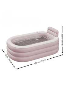Freestanding Bathtub, Inflatable Bathtub, Bath Ball (Random Color) Combo Set, Perfect For Bathroom Bathing, After-Work Relaxation, Gym Ice Bath Tub, Durable PVC Material, Foldable Storage, 2 Size Options, Free Bath Ball, Suitable For Small Bathrooms, Summer Bathing Pool - A - View 7