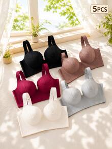 5 Oversized Women's Underwear Weighing 200 Pounds, With Large Breasts And Minimal Collection Effect. Assist In Chest Design To Prevent Sagging, With Adjustable External Expansion And Adjustment Of The Bra. - 彩色 - 查看 1