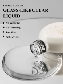 PERFECT COLOR Gel Constructor Autonivelante Cristalino – Curado Rápido, Extensiones de Uñas Suaves, Uso Profesional & Doméstico, Gel UV LED Removible 8ml - transparente - Ver 7