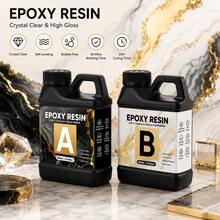 QIAO Crystal Clear Epoxy Resin, 1:1 AB Resin & Hardener, Bubble Free Self-Leveling Casting Resin For DIY Crafts - Clear - View 2