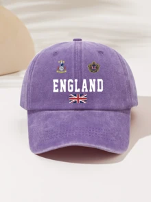 時尚極簡水洗棒球帽，四季通用裝飾風格，女性必備時尚單品，「ENGLAND」設計，適合戶外運動 - 水洗帽 - 查看 6