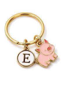 Personalized Pig Keychain, Gift For Men And Women, Back To School Gift - Pink - View 8