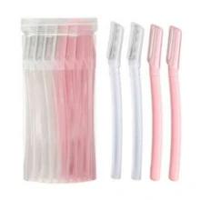 12 Stücke minimalistischer neutraler Augenbrauen-Trimmer, Edelstahlklinge mit Schutzkappe, sanfter peelender Gesichts-Haarentferner, rutschfester Griff, Unisex, geeignet für Zuhause, Salon, Reisen, Geburtstag, Valentinstag, Vatertag, Abschlussgeschenk - A - Übersicht 1
