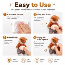 1pc Unique Soft Corgi Dog Squishable Sticker, Novelty Sticker Suitable For Home Decor, Collection, Car And Party, Ideal Birthday And Holiday Gift - Multicolor - View 5