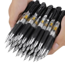 12pcs Large Capacity Neutral Pen Set, 0.5mm Fine Tip, Black Ink, Ballpoint Pen, Comfortable Grip Quick Dry, Smooth Writing, Perfect For Note Taking And Writing, Ideal Office And School Supplies, Birthday, Christmas, Halloween, Valentine's Day, New Year, Friend And Easter Gift! - 12pcs/Set - View 2