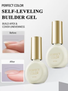 PERFECT COLOR Gel Constructor Autonivelante Cristalino – Curado Rápido, Extensiones de Uñas Suaves, Uso Profesional & Doméstico, Gel UV LED Removible 8ml - transparente - Ver 4