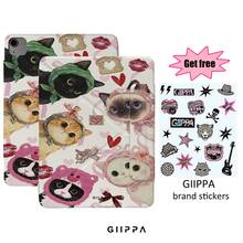 GIIPPA 1pc Cute Scarf Kitten Heart Lips Toast Cupid Print Protective Case, Comes With Stickers, Perfect Valentine's Day Gift, Magnetic Detachable Y-Fold Shockproof Cover, With Pen Slot, Compatible With IPad Mini 6/7, Air 2/3/4/5/11/13" (M2/M3 2024-2025), 5/6/7/8/9/10/11th Gen, Pro 10.5/11/12.9" (2017-2025), Japanese Cute Sweet Vintage Pastoral Style - Multicolor - View 1