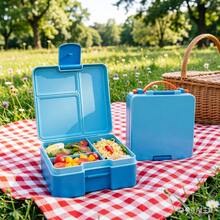 1 pieza Caja de almuerzo dividida a prueba de fugas, contenedor portátil de almacenamiento de aperitivos, caja de almuerzo reutilizable caja de aperitivos - Multicolor - Ver 3