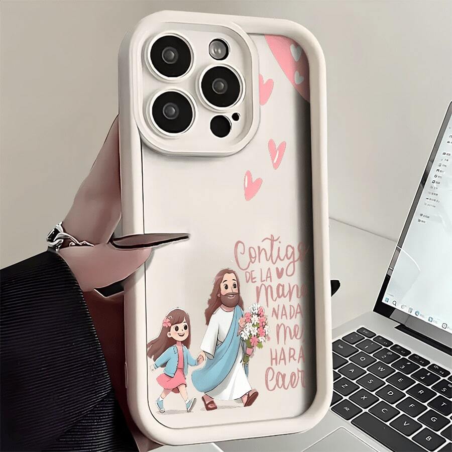 This Pink Floral Bouquet Phone Case For Boys And Girls Is Compatible With Apple 16E/15/14/13/12/11/PRO/PLUS/PROMAX/MINI, S/A/M/NOTE, S/G/EDGE/E, Transition Spark/HANTOM/CAMON/, Honor 400/PLAY/X/Y, Reno/A/F, 14//POCO/NOTE, And Other Models. Made Of Clear TPU, It's Simple, Stylish, And Durable. It's An Ideal Choice For Valentine's Day, Halloween, Christmas, Personal Use, Or As A Gift. - 白色的 - 查看 1