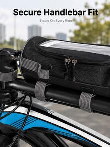 Waterproof Bicycle Handlebar Bag, Large Capacity Oxford Cloth Front Storage Pouch Suitable For Mountain Bike/Electric Bike/Scooter, Can Hold Phone, Sunglasses, Keys And Tools, Versatile For Commuting And Outdoor Riding - A - View 5