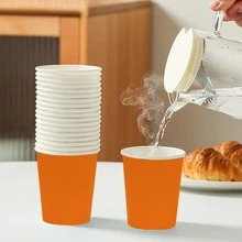 90/50/25/10/4pcs Disposable Paper Cups, Tea Cups, Water Cups, Beverage Cups, Milk Cups, Juice Cups, Coffee Cups, Suitable For Cold And Hot Drinks, Perfect For Birthday Parties, BBQ Picnics, Wedding Celebrations, Corporate Events, Father's Day, Christmas, Back To School Season, Halloween Parties And Other Gatherings - Multicolor - View 7