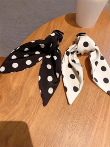 2件/1件裝 女款黑白高端蝴蝶結波點髮夾，時尚百搭，優雅大方，極簡風格，髮夾配件，適用於日常出遊、休閒聚會、通勤上班、洗臉、洗澡、化妝、搭配服裝、珠寶、頭飾等場合，髮夾、髮針、髮夾 - 黑與白 - 查看 4