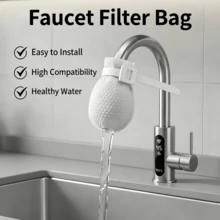 Faucet Filter Bags (10 Filter Bags + 2 Fixing Straps), With High-Efficiency Pre-Filtration Function, Effectively Intercepts Rust, Sediment, Impurities, Etc., Practical Small Accessory For Daily Kitchen Water Purification - Filter Cotton - View 8