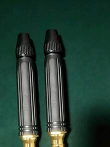 1/2個高壓水管噴嘴，可調節金屬水槍配黃銅接頭，通用型花園水管噴霧器，適用於洗車、澆花、庭院清潔、露台及寵物洗澡 – 安裝簡單且耐用 - 查看 12