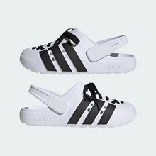 Adidas Adilette Clog 2.0  Unisex Cloud White / Core Black / Gold Metallic JR4027 - 黑與白 - 查看 1