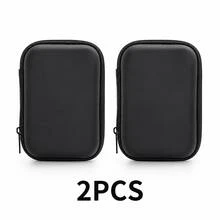 4 piezas/2 piezas/1 pieza Caja de almacenamiento portátil de carcasa dura, bolsa organizadora electrónica mini con cremallera y bolsillo de malla, bolsa de almacenamiento compacta para auriculares, cables y cargadores, bolsa portátil de viaje, adecuada para auriculares, cables USB, accesorios pequeños, almacenamiento en escritorio y bolsa - Multicolor - Ver 7