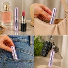 New 5ml Bottom-Refill Perfume Spray Bottle Aluminum Reusable Portable Travel Cosmetic Fragrance Dispenser - Pack Of 4 (Black, Blue, Gold, Pink) - View 5