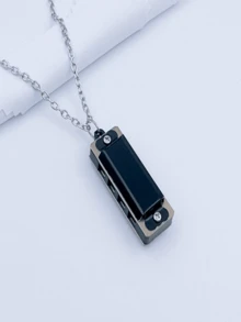 1個高品質4孔8音迷你項鍊口琴,多色可選,初學者音樂樂器,情人節、感恩節、節日吊墜小禮物 - 彩色 - 查看 15