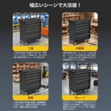 Tool Cabinet, Tool Cart, Roller Cabinet, Steel Roller Cabinet With Handle, 100kg Load Capacity, 5 Drawers, Lockable, Casters, Cold-Rolled Steel, Slide Rails, Protective Mat Included - A - View 4