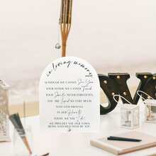 Elegant Acrylic Wedding Memorial Table Sign With Stand - Love Memory Decor, Modern Rustic Design, High-Quality Printed Text, Wedding Memorial Decoration | Sincere Tribute | Clear Readable Text, Anniversary Decoration Halloween Christmas Decor - View 6