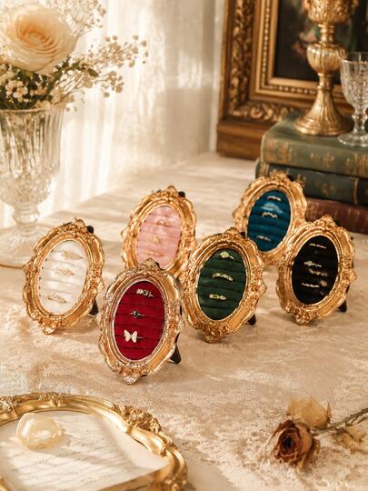 Vintage Ring Holder Frame, Ornate Jewelry Display, Wedding Ring Organizer, Bridesmaid Gift, Antique Gold Frame, Engagement Ring Holder