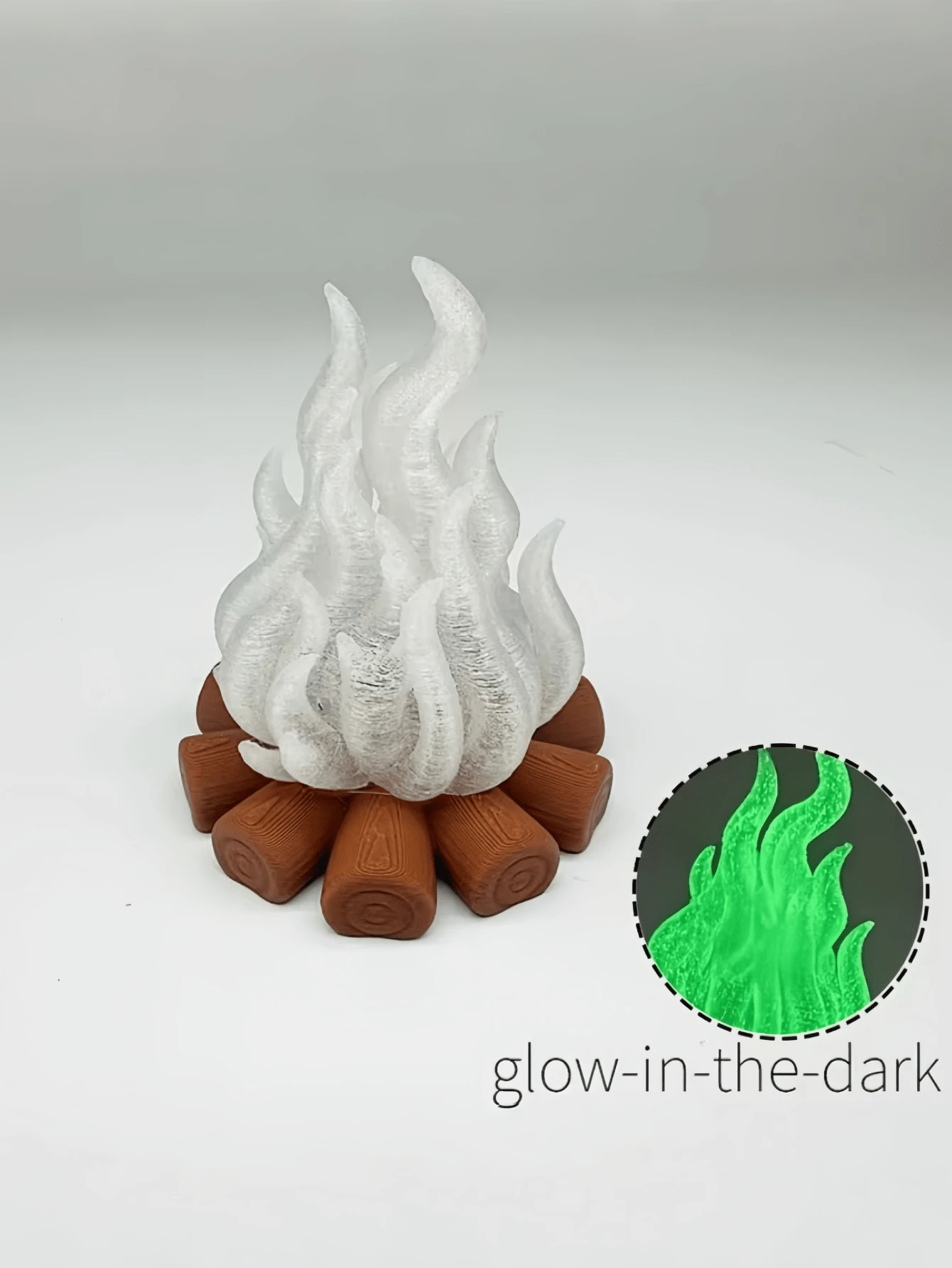 3D-Printed Luminous Flame, Creative Imitation Fire, Halloween Decor Props & Ornaments, An Excellent Gift Option For Presents - A - View 1