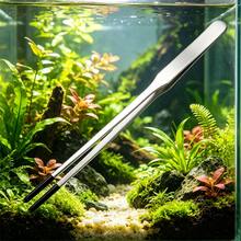 水族造景必備 25cm/9.84IN 直頭水族修剪工具 24cm/9.65IN 彎頭不鏽鋼水草鑷子 水草種植工具 水族清潔套組 爬蟲蜥蜴餵食夾附PVC保護套 - C-銀色 - 查看 18
