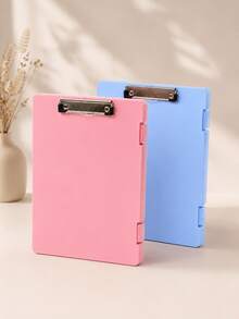 Plastic Storage Folder With Metal Clip, Multi-Functional Document Box Organizer For A4 Paper, Waterproof File Box Suitable For Office School Exam Papers, Forms, Contracts, Portable Desktop Storage Supplies, Multiple Macaron Colors Available - Multiple Styles - View 7