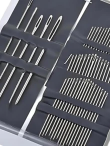 [55pcs]Multi-Specification Hand Sewing Needle Set, Polished Metal Needle Body, Comes With Storage Bag. Suitable For Clothing Repair, Hand Embroidery, Portable And Practical, Common Consumable For Home Sewing And DIY Crafts - Hand Sewing Needle - View 5
