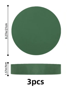 1/3pcs Green Round Floral Foam Bricks, Dry Flower Foam Blocks, Fresh Flower Foam For DIY Flower Arranging, Suitable For Wedding And Holiday Party Decoration - Green 21cm - View 7