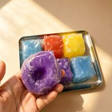 1pc Ice Cream Soft Clay Cheese Squeeze Toy, Malleable Sensory Toy, Non-Rebounding Ice Cream Handmade Ball, Makes Squeaky Sound When Squeezed, Soft And Fluffy Stress Relief Toy, Perfect Gift, Holiday Gift, Birthday Gift - Multicolor - View 10