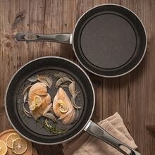 1pc 22/24/26/28cm Frying Pan, Reinforced Non-Stick Coating, Non-Stick Frying Pan, Stir-Fry Pan And Wok, Grill, Chef's Pot, Non-Stick Aluminum Frying Pan, Suitable For Gas And Induction Stoves, Cookware, Kitchen Utensils, Kitchen Supplies, Kitchenware, Scratch-Resistant, Easy To Clean, Perfect For Steak And Vegetables, Tableware, Egg Frying Pan, Chef's Pot, Vegetable Pot - Black - View 9