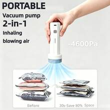 RAF 2-In-1 Vacuum Pump With Vacuum And Inflation Functions, Suitable For Vacuum Packaging, Clothing Storage, Swim Rings, Outdoor Inflatable Sleeping Pads And Inflatable Toys. Camping. Autumn/Winter Product Promotion - Multicolor - View 4