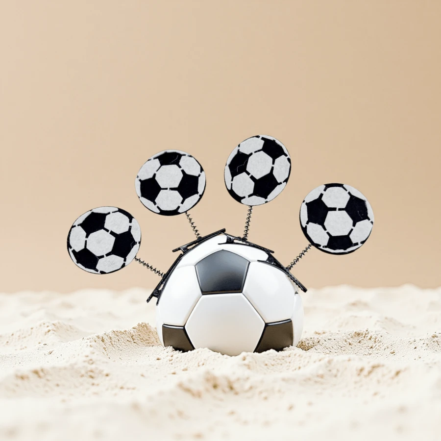 4/2pcs Football Shaped Fashion Hair Clips, Suitable For Football Fans Support, World Cup, Football Matches, Stadium Dress-Up, Sports Events, Photo Props, Sports Parties, Holiday Dress-Up - Football Hair Accessories - View 1