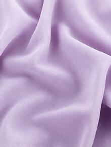 1 Peça Lenço Hijab de Chiffon de Cor Sólida para Mulheres, Lenço de Cabeça Simples, Elegante e da Moda - Malva - Visão 4